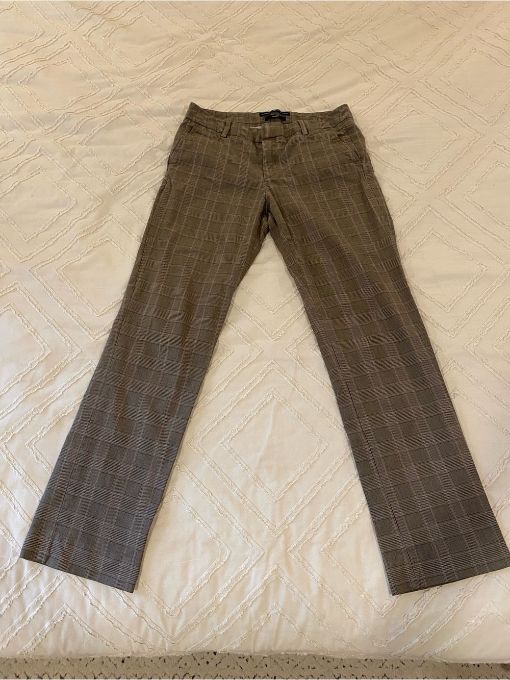 GAP Plaid Dress Pants in Brown Tone